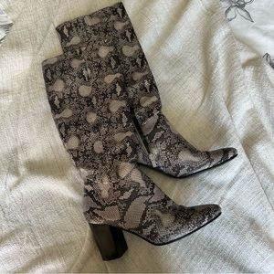 Nasty Gal Tall Snakeskin Boots